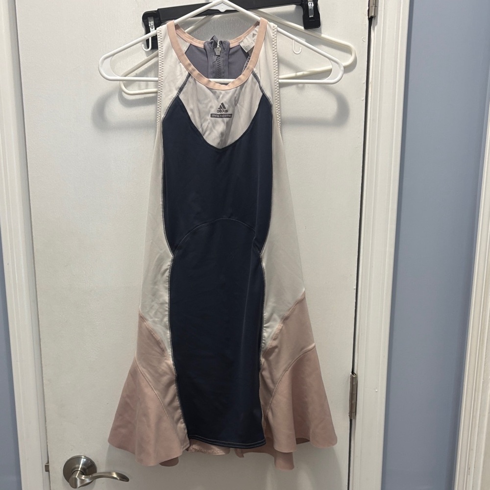 Adidas collab Stella McCartney Navy and Blush Athletic Dress size 38